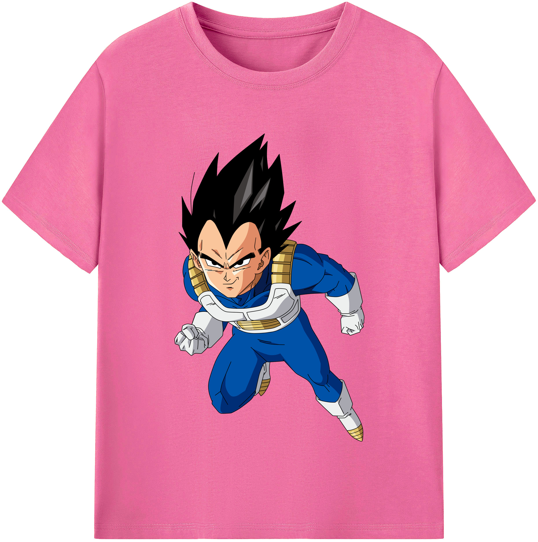 （画像用） ドラゴンボール ベジータ四世（Bejīta Yonsei）DRAGON BALL Vegeta IV レディースカジュアルプリントTシャツ（綿100％）